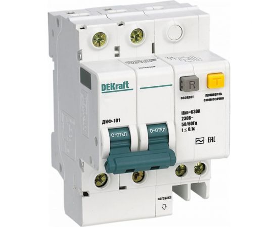 Дифференциальный автомат Dekraft ДИФ101-2Р-040А-100-C 15015DEK 