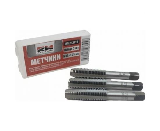 Набор метрических метчиков REDMARK M12х1,75мм, 3 шт. RM242110 