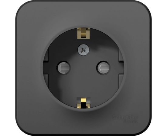 Наружная розетка Schneider Electric Blanca Антрацит, с заземлением, со шторками, 16А, 250В SE BLNRA011116 