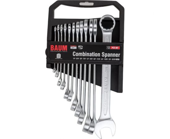 Набор комбинированных ключей дюймовых в пластиковом держателе 12 предметов 1/4 -15/16 BAUM 30-12AP 