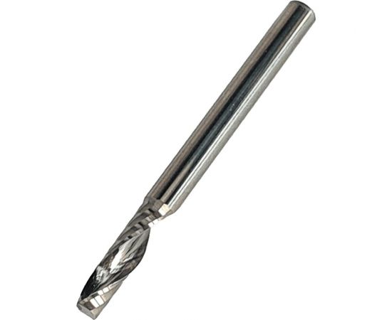 Фреза спиральная однозаходная верхний рез для ЧПУ (3.175x12x38 мм; S=3.175 мм; Z1) Greencut GX3064 