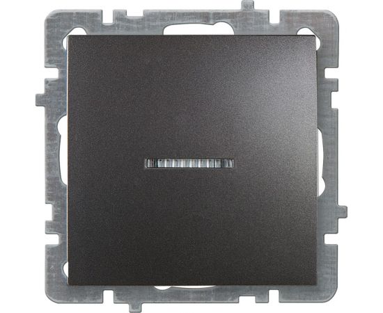 Механизм выключателя NILSON 1СП с подсветкой антрацит Touran/Alegra metallic 24160402 