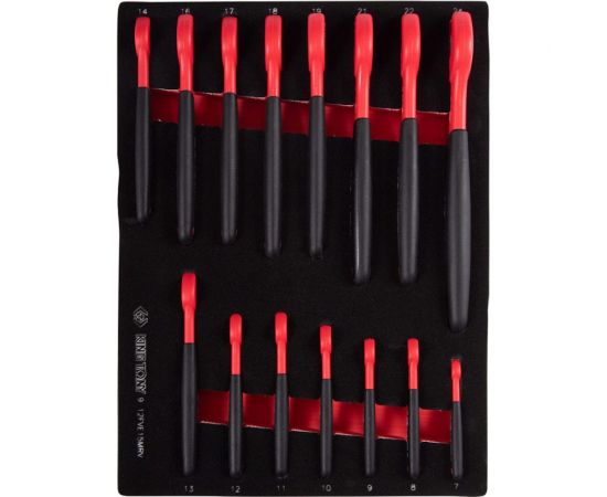 Набор рожковых диэлектрических ключей KING TONY 7-24 мм, ложемент, 15 предметов 9-12FVE15MRV 