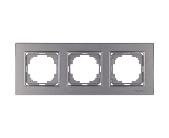 Рамка NILSON трехместная антрацит Alegra metallic 25160093 