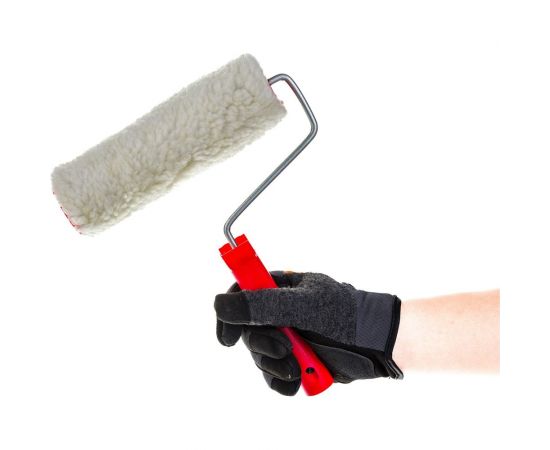 Валик в сборе 200мм, D 48мм, D ручки 6мм, крепление шплинтом СИБРТЕХ Натуральный мех 80163 – изображение 2