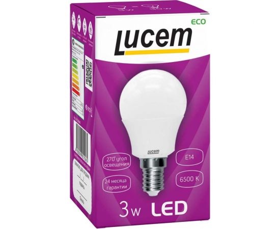 Светодиодная лампа Lucem LM-LBL 3W 6500K E14 FLLBL031465L – изображение 2