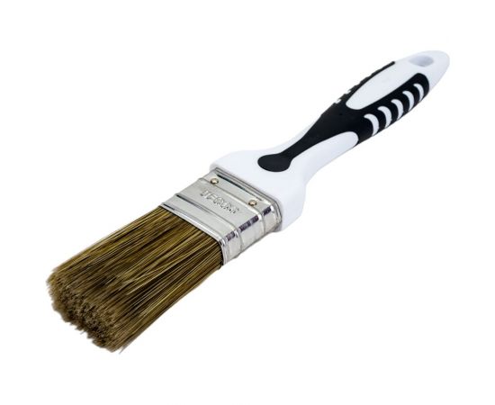 Кисть DECOR Black White для лака 35x15мм, темная щетина, 2К ручка 830-035 11607887 – изображение 2