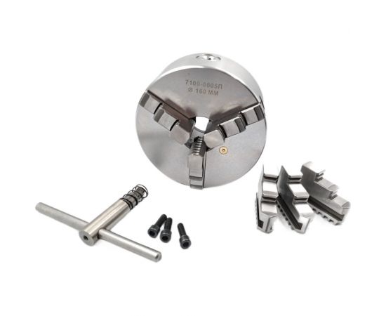 Патрон токарный 160 мм, 3-х кулачковый 7100-0005п (к11-160) TORNERI 045681 – изображение 2