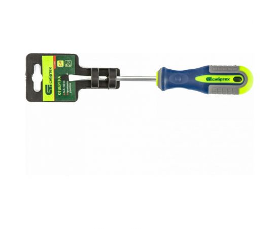 Отвертка SL5.0х100мм, CrV, 3-х компонентная рукоятка СИБРТЕХ 11797 – изображение 2