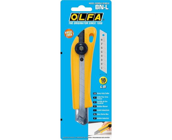 Нож с выдвижным лезвием OLFA винтовой фиксатор, 18 мм OL-BN-L – изображение 3