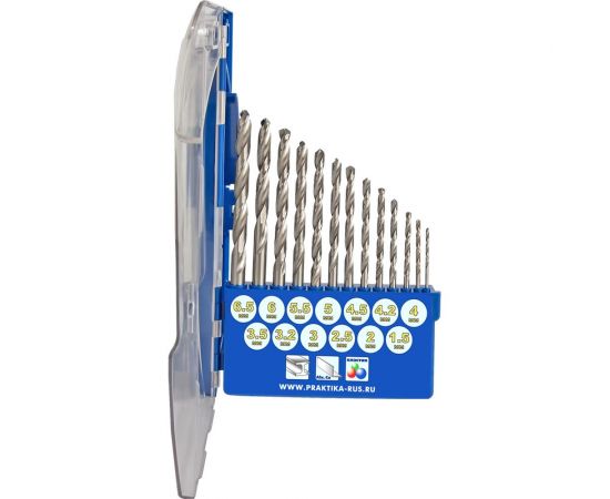 Набор сверл по металлу Профи (13 шт; 1.5-6.5 + 3.2, 4.2 мм) ПРАКТИКА 640-278 – изображение 3
