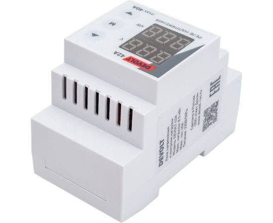 Реле напряжения и контроля нагрузки DEVOLT 42A, 8,5кВт, 40А, 42 DEVOLT42 – изображение 3