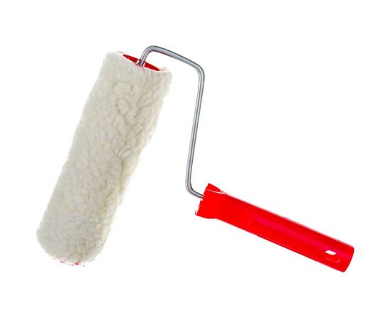 Валик в сборе 200мм, D 48мм, D ручки 6мм, крепление шплинтом СИБРТЕХ Натуральный мех 80163 – изображение 3