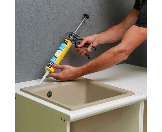 Силиконовый универсальный герметик ZOLDER бесцветный, 280 мл ЭК000012816 – изображение 3