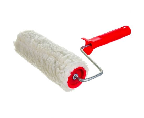 Валик в сборе 200мм, D 48мм, D ручки 6мм, крепление шплинтом СИБРТЕХ Натуральный мех 80163 – изображение 4