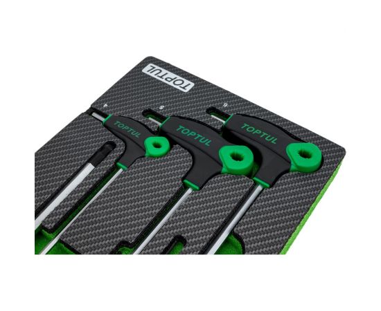 Набор шестигранных отверток TOPTUL с L-образной ручкой, 2-8 мм, 7 предметов, в мягком ложементе GEA0712 – изображение 4