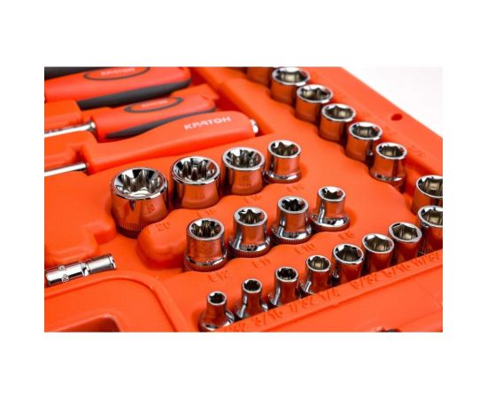 Набор инструментов 1/4 +3/8 +1/2 Кратон TS-22 socket 120 2 28 09 022 – изображение 4