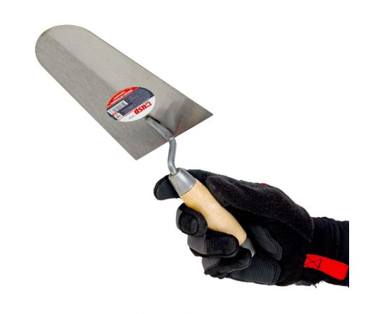 Кельма бетонщика USP Полукруг 180 мм, деревянная ручка, металлический колпачок 05008 – изображение 5