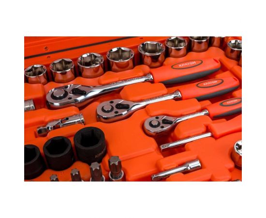 Набор инструментов 1/4 +3/8 +1/2 Кратон TS-22 socket 120 2 28 09 022 – изображение 5