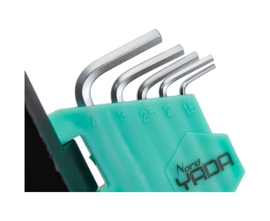 Набор удлиненных шестигранных ключей Nord-Yada с шаром 9 предметов 1.5, 2, 2.5, 3, 4, 5, 6, 8, 10 мм ТМ Nord YADA 907657 – изображение 6