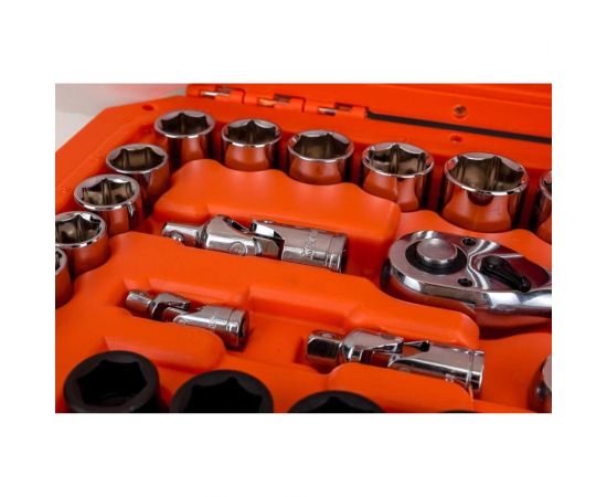 Набор инструментов 1/4 +3/8 +1/2 Кратон TS-22 socket 120 2 28 09 022 – изображение 7