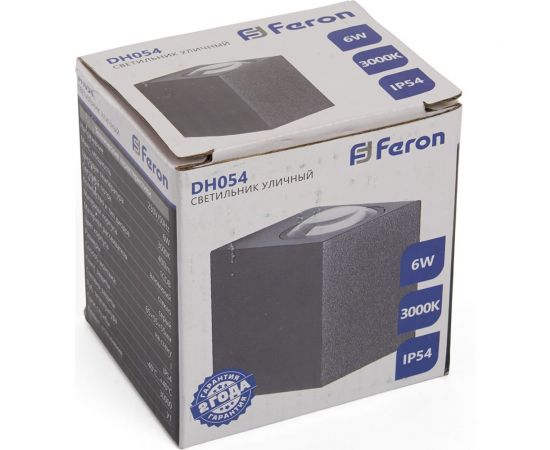 Уличный светодиодный светильник FERON DH054, 6W, 400Lm, 3000K, серый 48485 – изображение 7