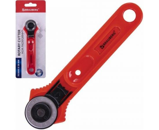 Раскройный роликовый нож BRAUBERG 28 мм, круглое лезвие 238090 – изображение 7