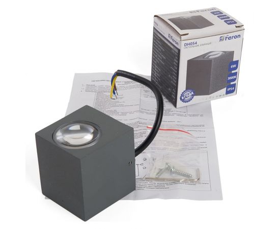 Уличный светодиодный светильник FERON DH054, 6W, 400Lm, 3000K, серый 48485 – изображение 8