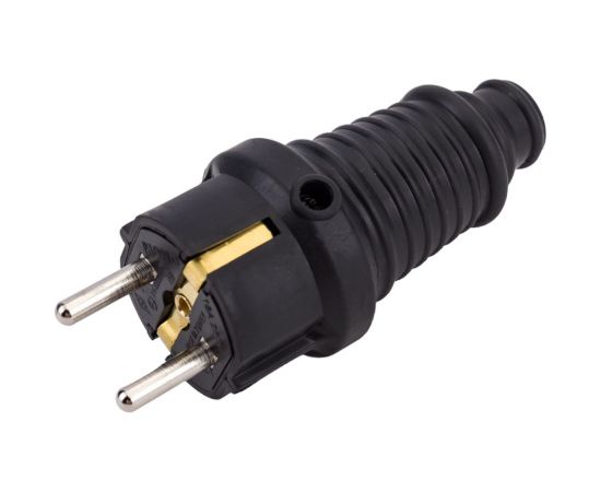 Штепсельная вилка MONO ELECTRIC с заземлением, каучук, в упаковке 170-010102-805 