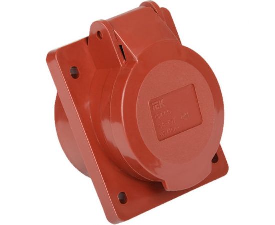 Скрытая розетка IEK 414, 3Р+РЕ, 16А, 380В, IP44, ИЭК PSR42-016-4 