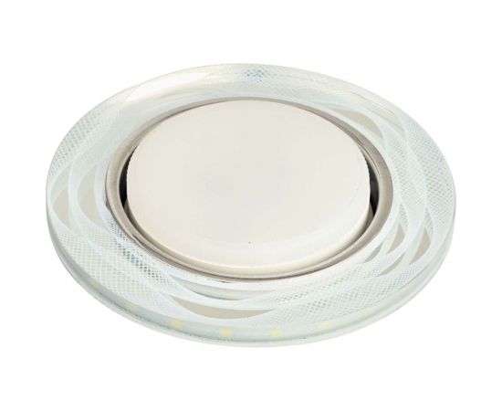 Встраиваемый светильник De Fran GX53/SMD 4000K стекло белый ажур (25SMD 5Вт 450Лм), FT9132 