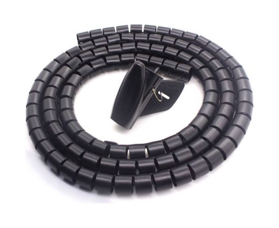 Пластиковый спиральный рукав для кабеля Ripo диаметр 25 мм, 2 м, инструмент st-25 черный 003-700048 