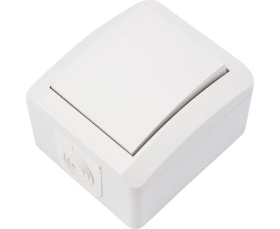 Накладной одноклавишный выключатель KRANZ IP54 белый KR-78-0834 