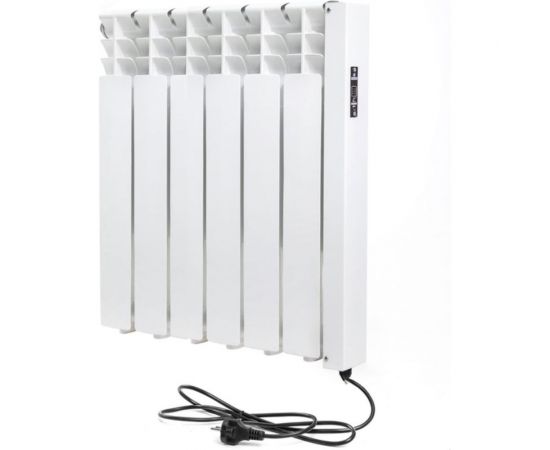 Электрический радиатор отопления Normand энергоэффективный 6 с электронным терморегулятором белый 344-138 