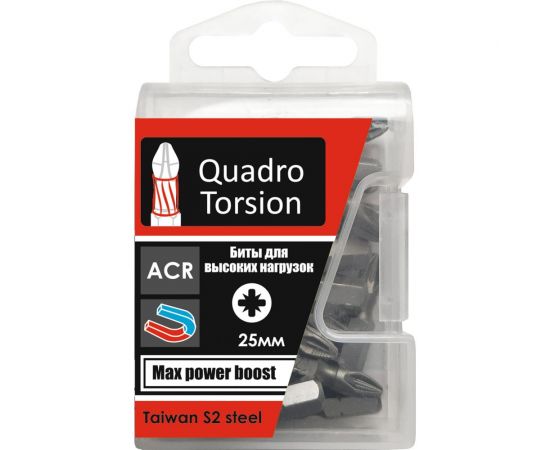 Бита (10 шт; PZ3; 25 мм; 1/4) Quadro Torsion 420325 
