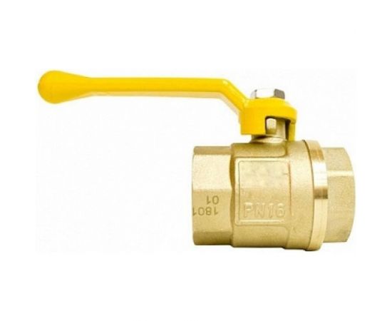 Шаровой кран STI для газа Ду15 Ру16 муфтовый (муфта-муфта) рычаг D170-00044 