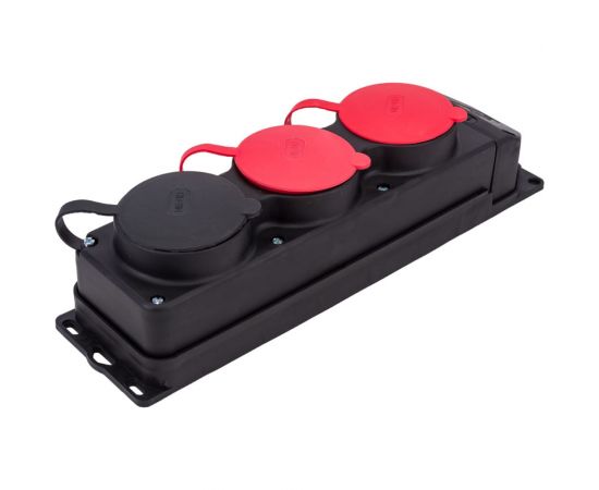 Штепсельная колодка NE-AD с крышкой, 2*3*25А+1*16А, каучук, 4011 