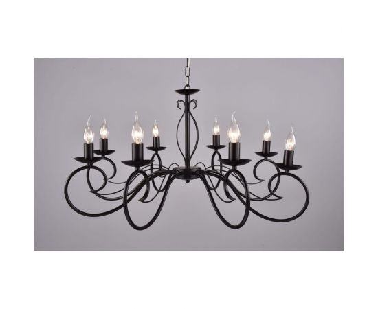 Подвесная люстра РОССВЕТ 8*60Вт*E14 РС20944 BK/8P 