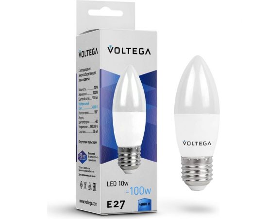 Светодиодная лампа VOLTEGA Simple E27 6W 4000 8452 