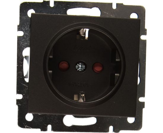 Розетка LEZARD RAIN с защитой от детей керам. цв. черный графит матовый 703-4188-124 