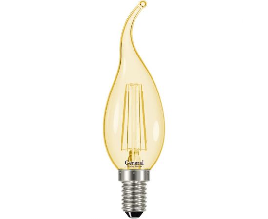Светодиодная лампа General Lighting Systems FIL Свеча на ветру CWS-7W-E14 золотое стекло 649930 