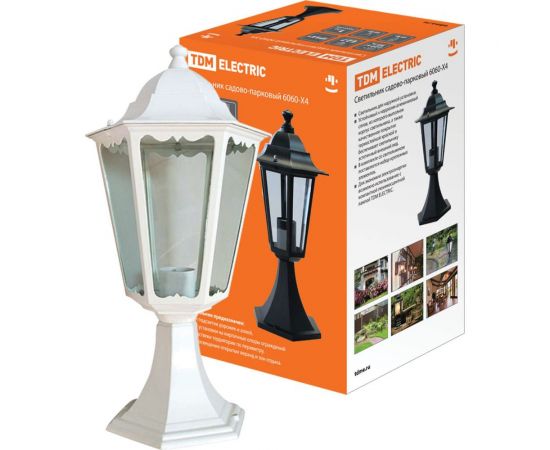 Садово-парковый светильник TDM 6060-24 шестигранник, 60Вт, стойка, белый SQ0330-0064 