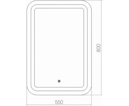 Зеркало MIXLINE ""Мальта"" 550х800 сенсорный выключатель, светодиодная подсветка 533672 – изображение 2
