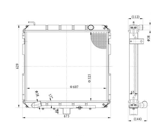 Радиатор охлаждения для автомобилей Валдай Cummins LUZAR LRc 03106b – изображение 2