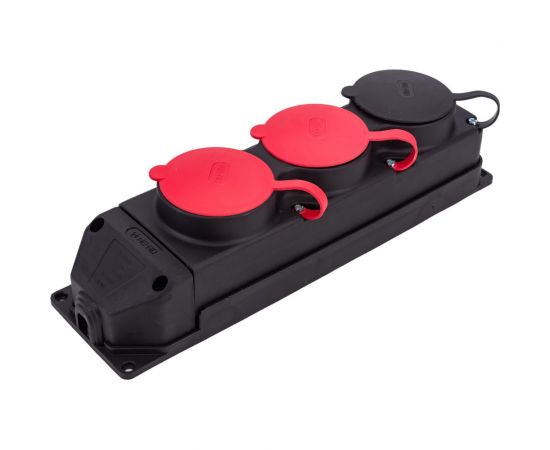 Штепсельная колодка NE-AD с крышкой, 2*3*25А+1*16А, каучук, 4011 – изображение 2