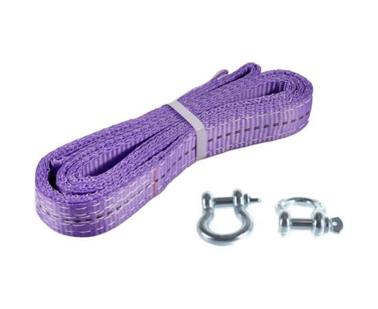 Буксировочный текстильный трос ООО КанТраст 6 т, 6 м, скоба-скоба tbt66000ss – изображение 2