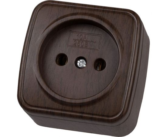 Розетка открытой установки TDM 2П IP20 10А, венге ""Дача"" Народная SQ1824-0027 – изображение 2