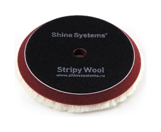 Круг полировальный из стриженого меха Stripy Wool Pad 130 мм Shine systems SS542 – изображение 2