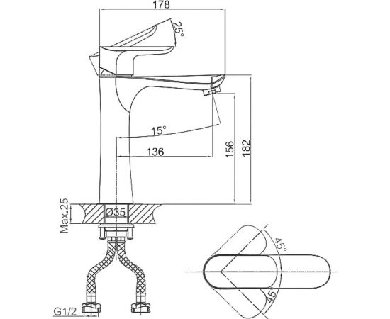 Смеситель для раковины D&K DA1032601 – изображение 3