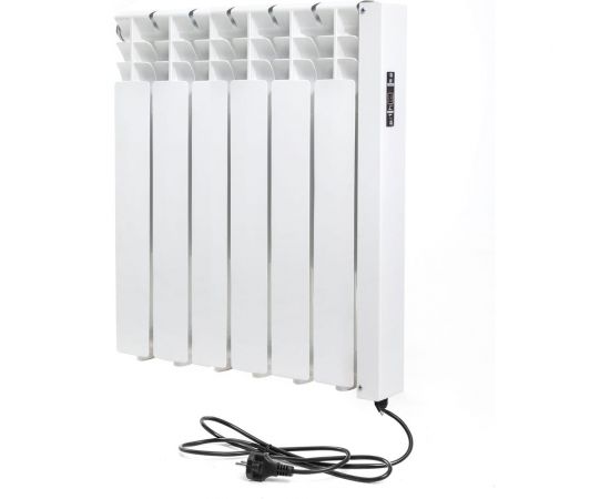 Электрический радиатор отопления Normand энергоэффективный 6 с электронным терморегулятором белый 344-138 – изображение 3